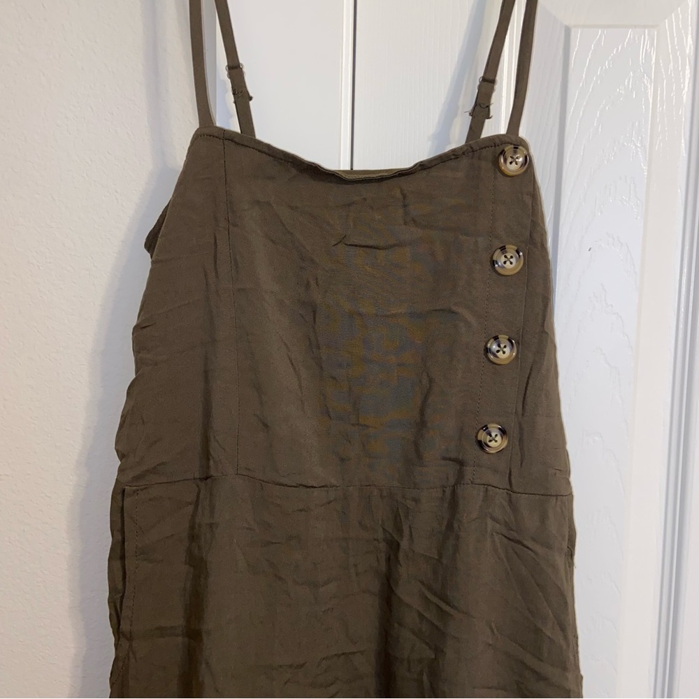 Xhilaration Green Spaghetti Strap Dress with Pockets